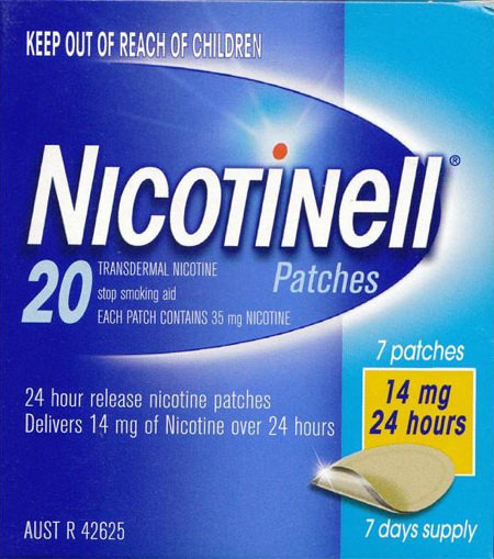 Упаковка пластырей Nicotinell Упаковка пластырей Nicotinell