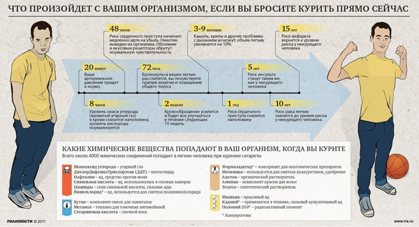 Восстановление организма после отказа от курения по часам Восстановление организма после отказа от курения по часам