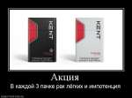 Kent: В каждой третьей пачке рак легких и импотенция